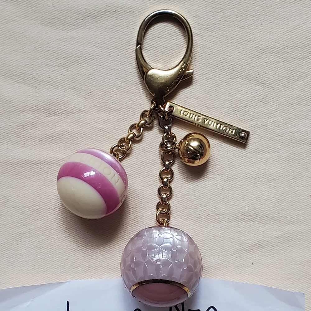 Louis Vuitton Mini Lin Croisette Bag Charm Pink
